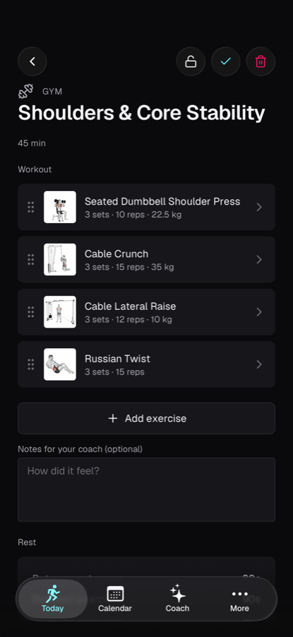 Gym session