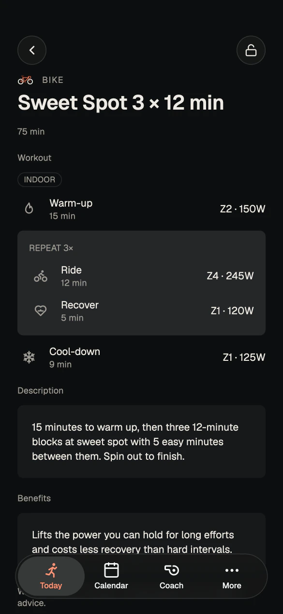 Screen of the Tahto app