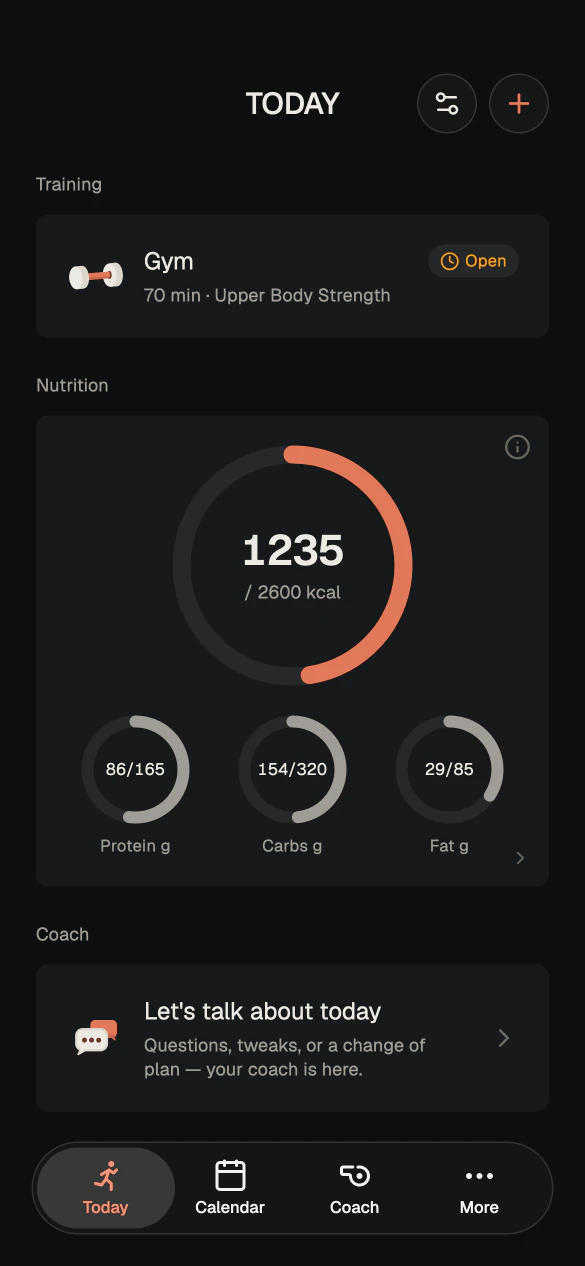 Screen of the Tahto app