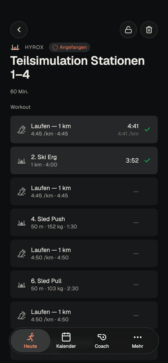 Bildschirm der Tahto-App
