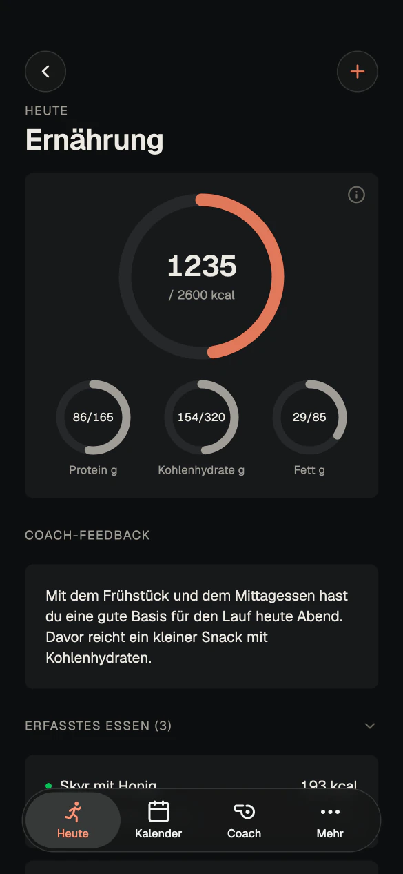 Bildschirm der Tahto-App