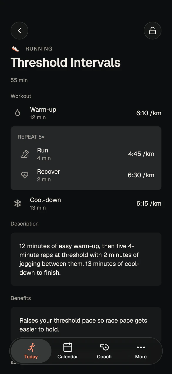Screen of the Tahto app