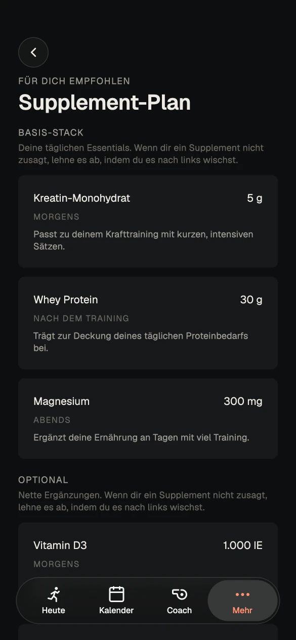 Bildschirm der Tahto-App